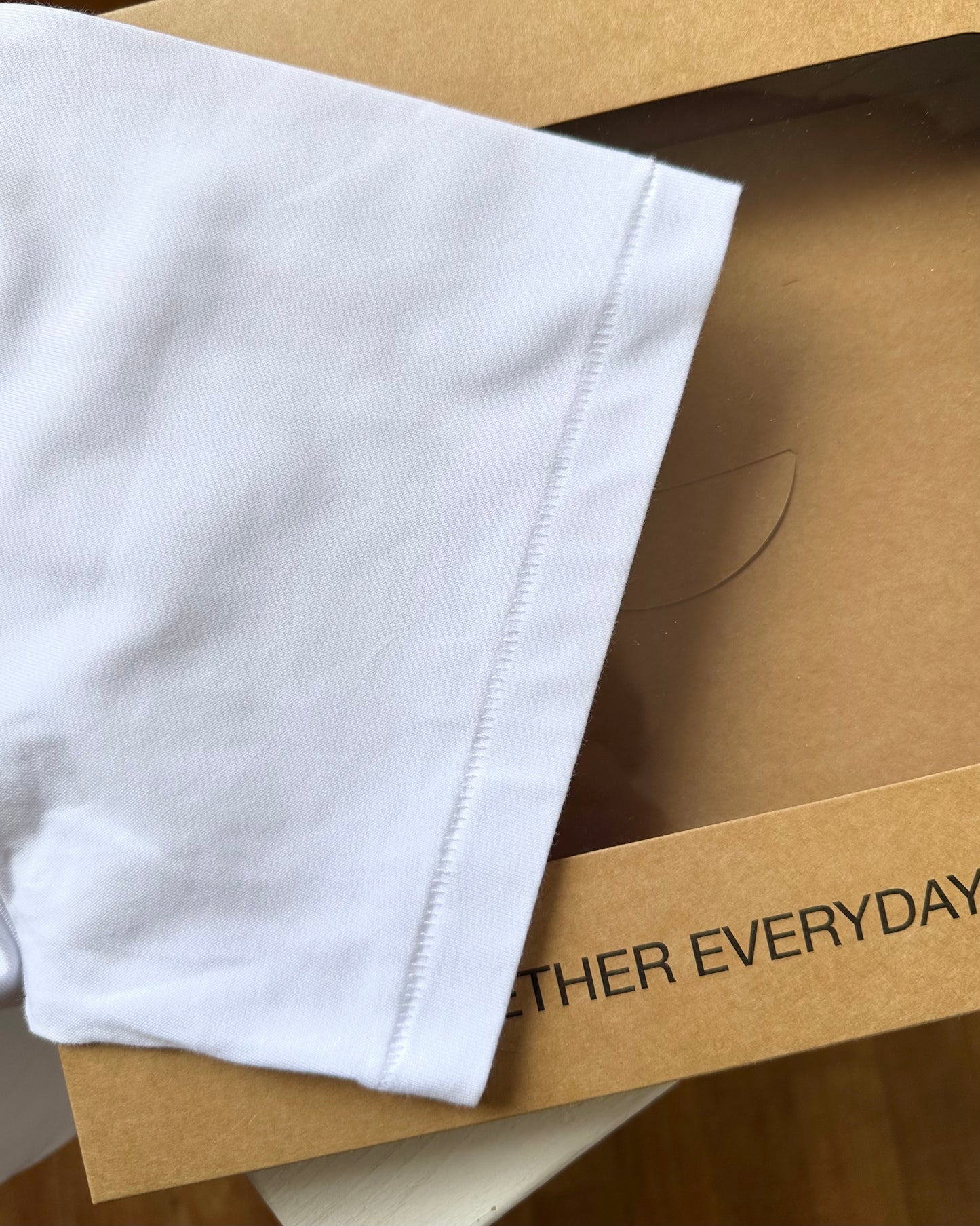 Everyday White Cotton Single Stitch Tee