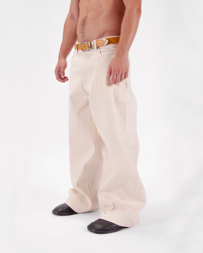 Mustard Croco Leather Belt