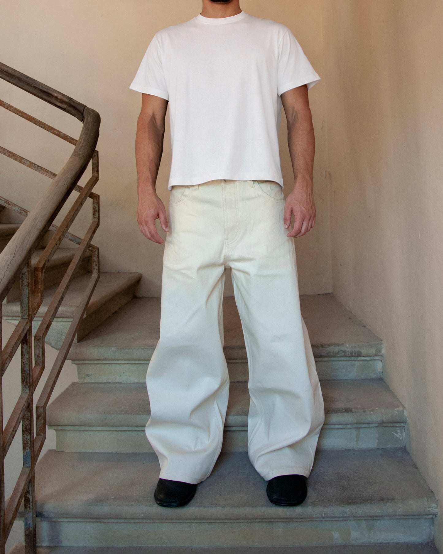 Everyday White Cotton Single Stitch Tee