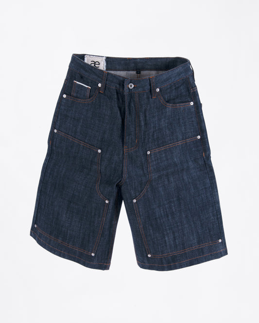 INDIGO SELVEDGE RAW DENIM JORTS