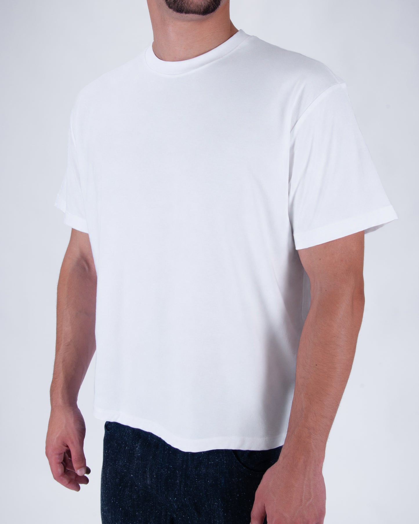 Everyday White Cotton Single Stitch Tee