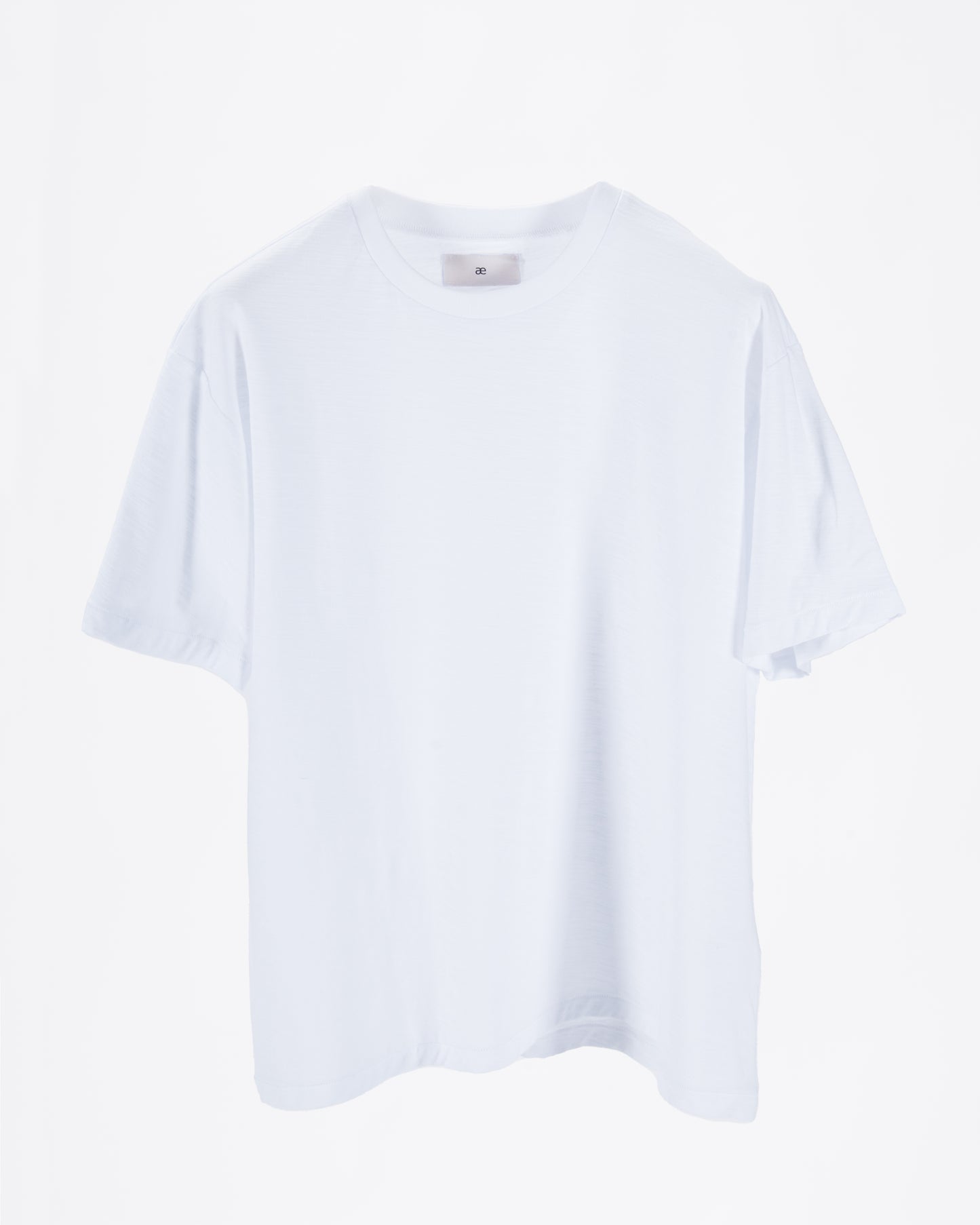 Everyday White Slub Cotton Single Stitch Tee