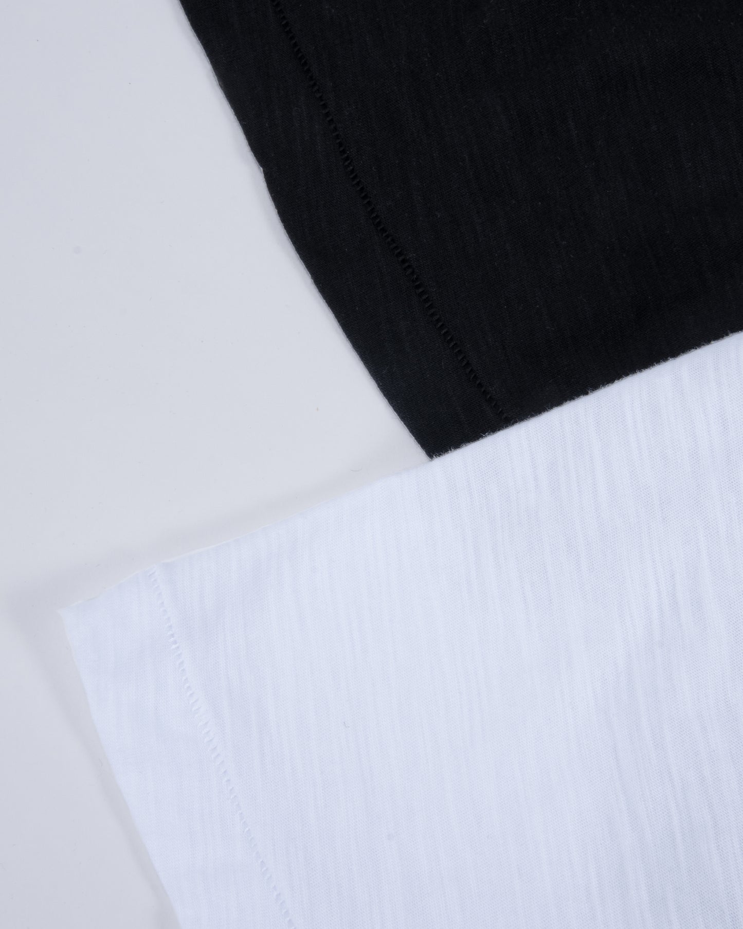 Everyday Black Slub Cotton Single Stitch Tee