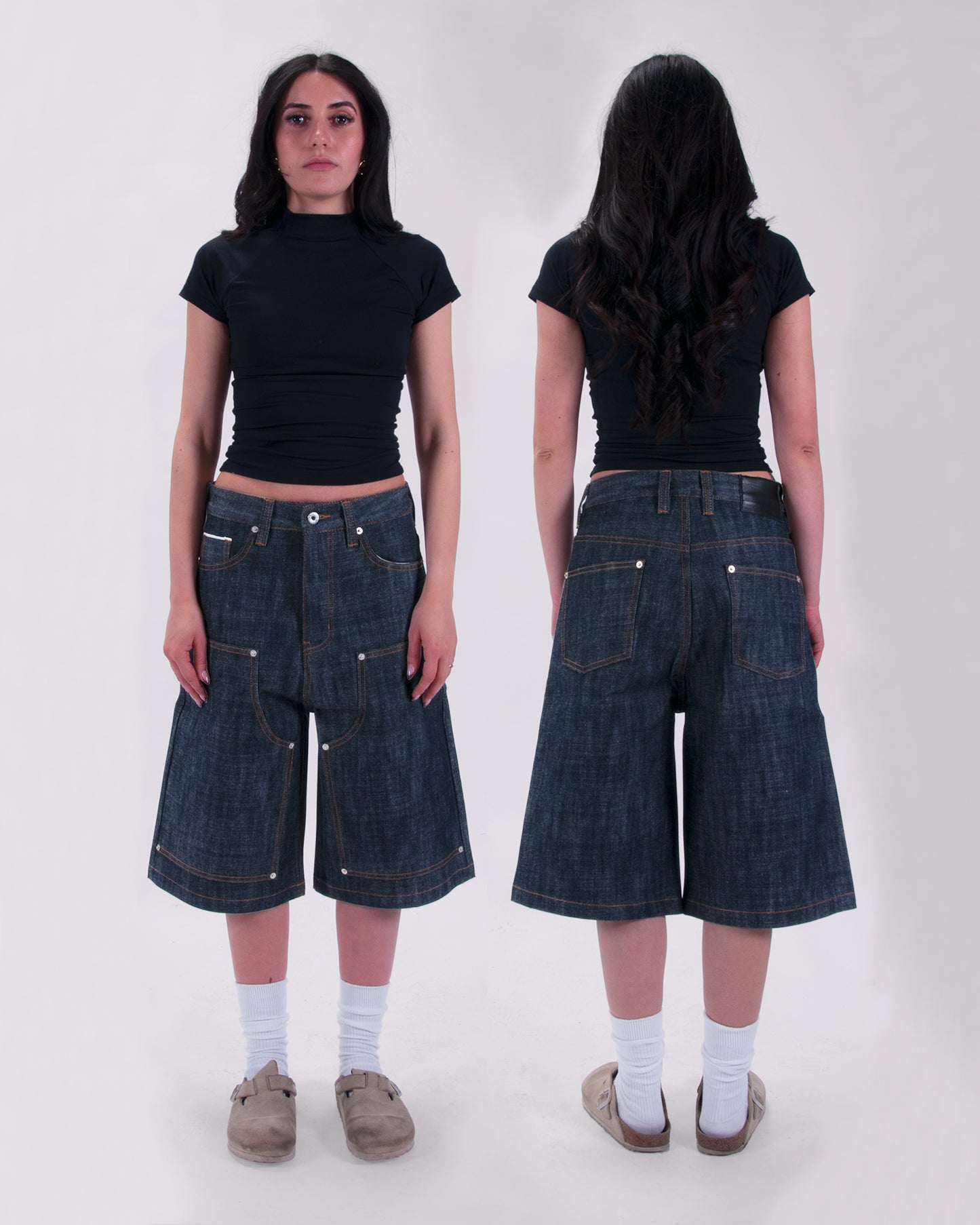 INDIGO SELVEDGE RAW DENIM JORTS