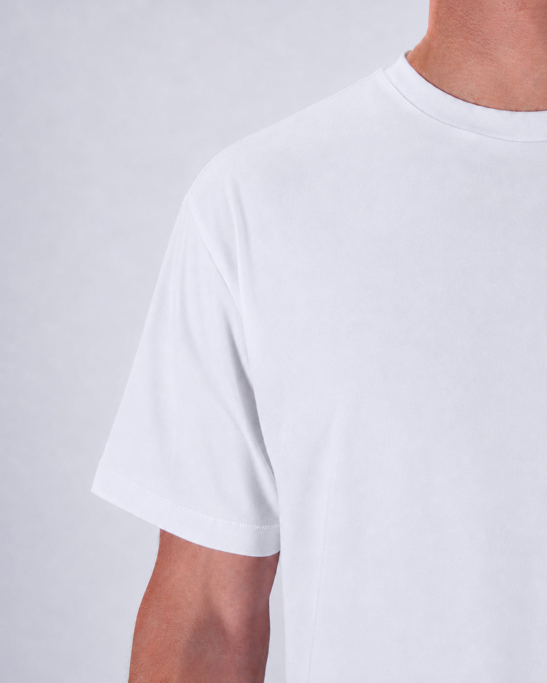 Everyday White Cotton Single Stitch Tee