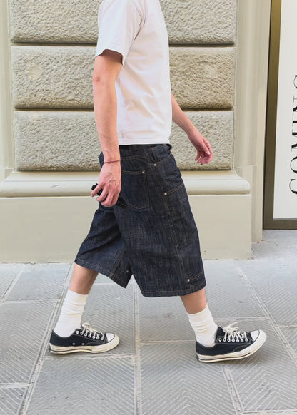 INDIGO SELVEDGE RAW DENIM JORTS